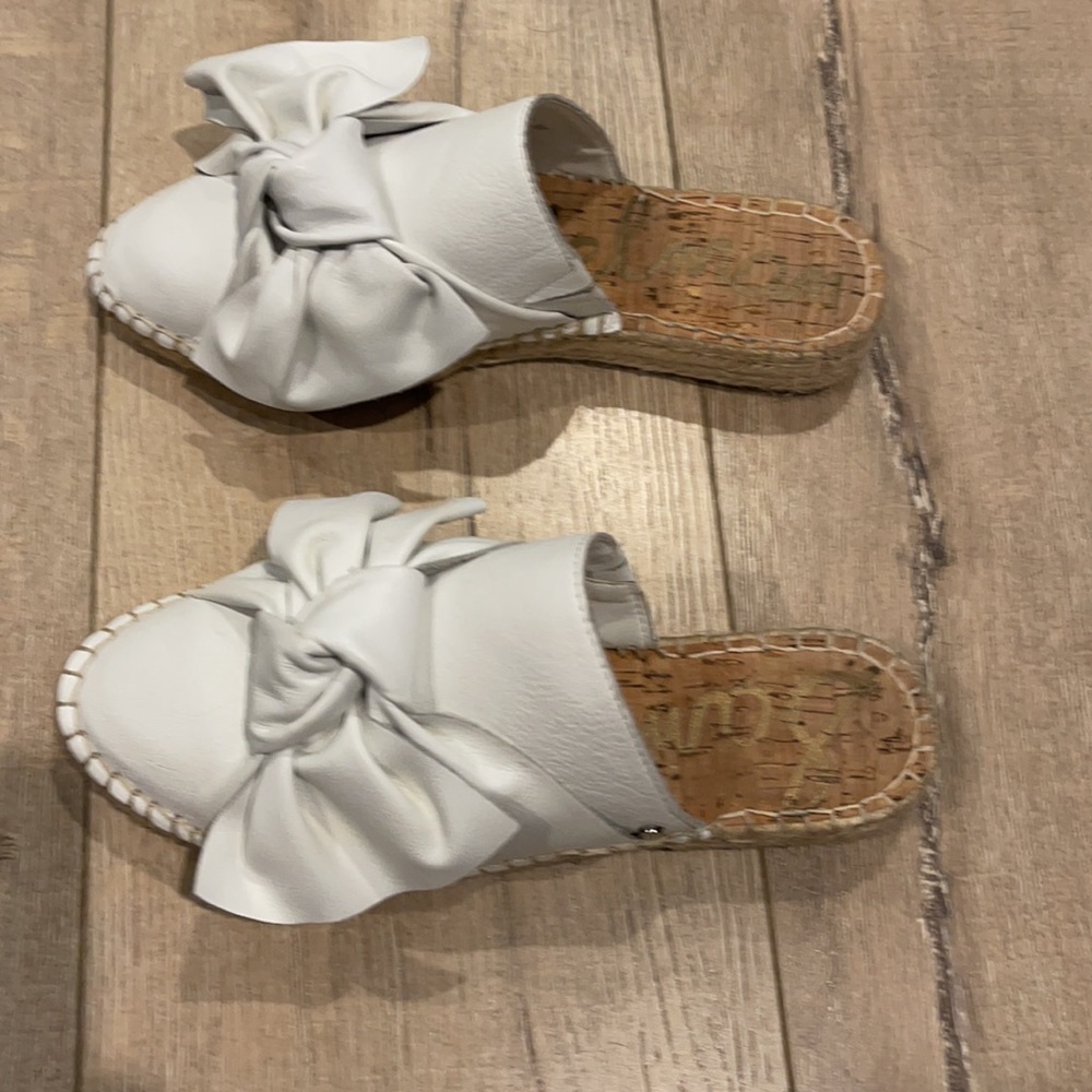 White bow Sam Edelman mules - Picture 6 of 7